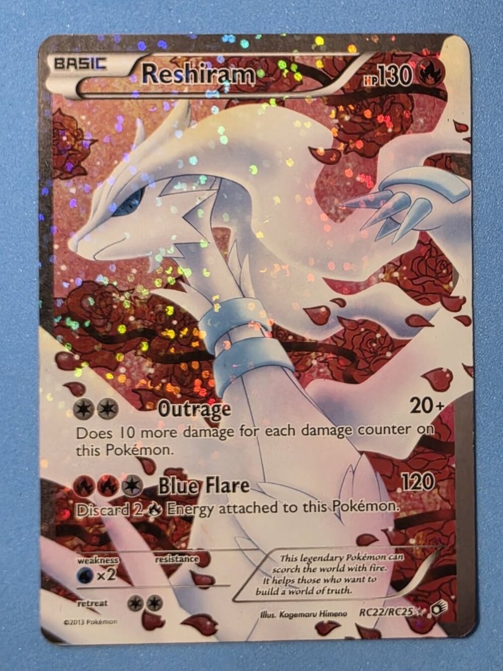 Reshiram Full Art RC22/RC25 Legendary Treasures: Radiant Collection Holo